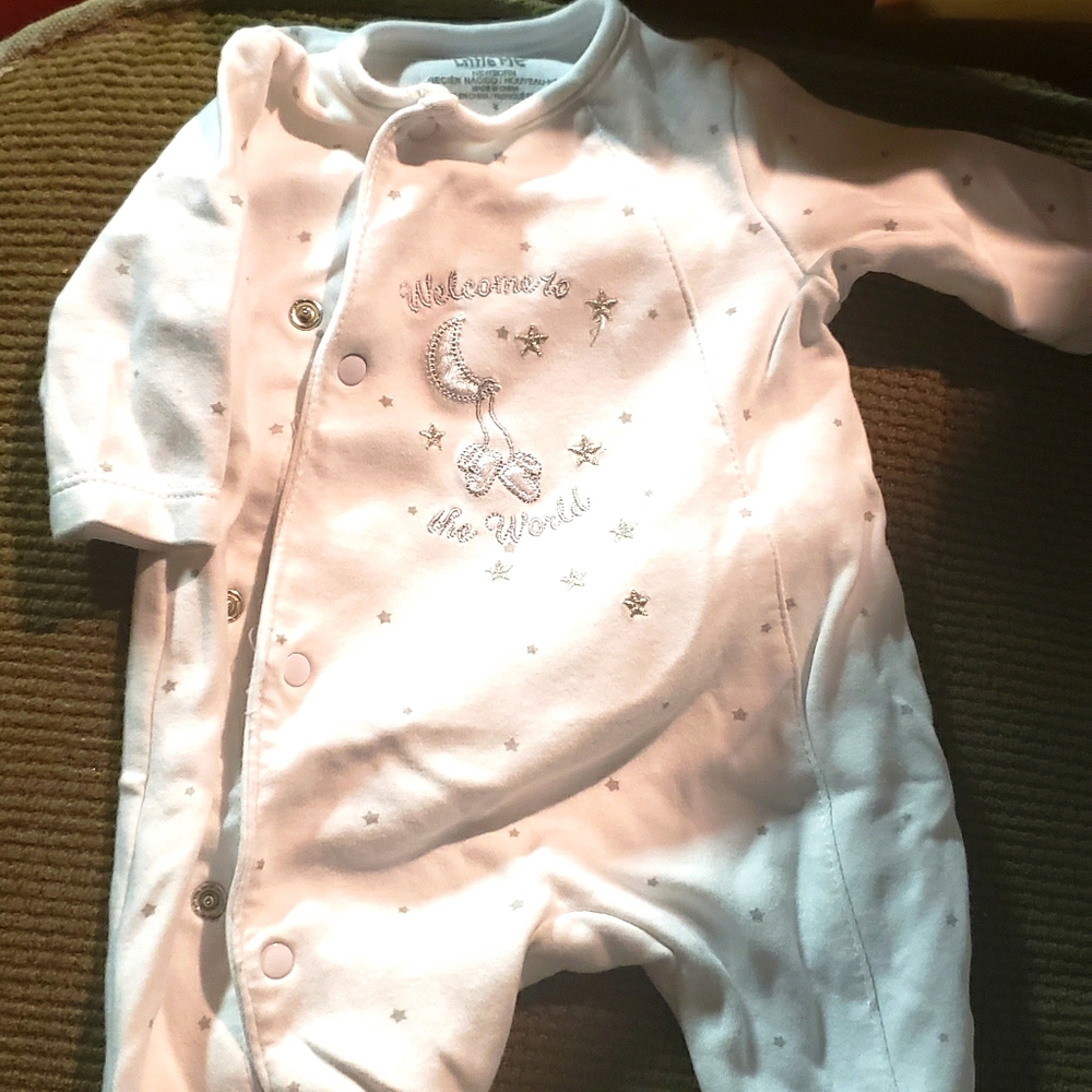 Little Me newborn footed sleeper